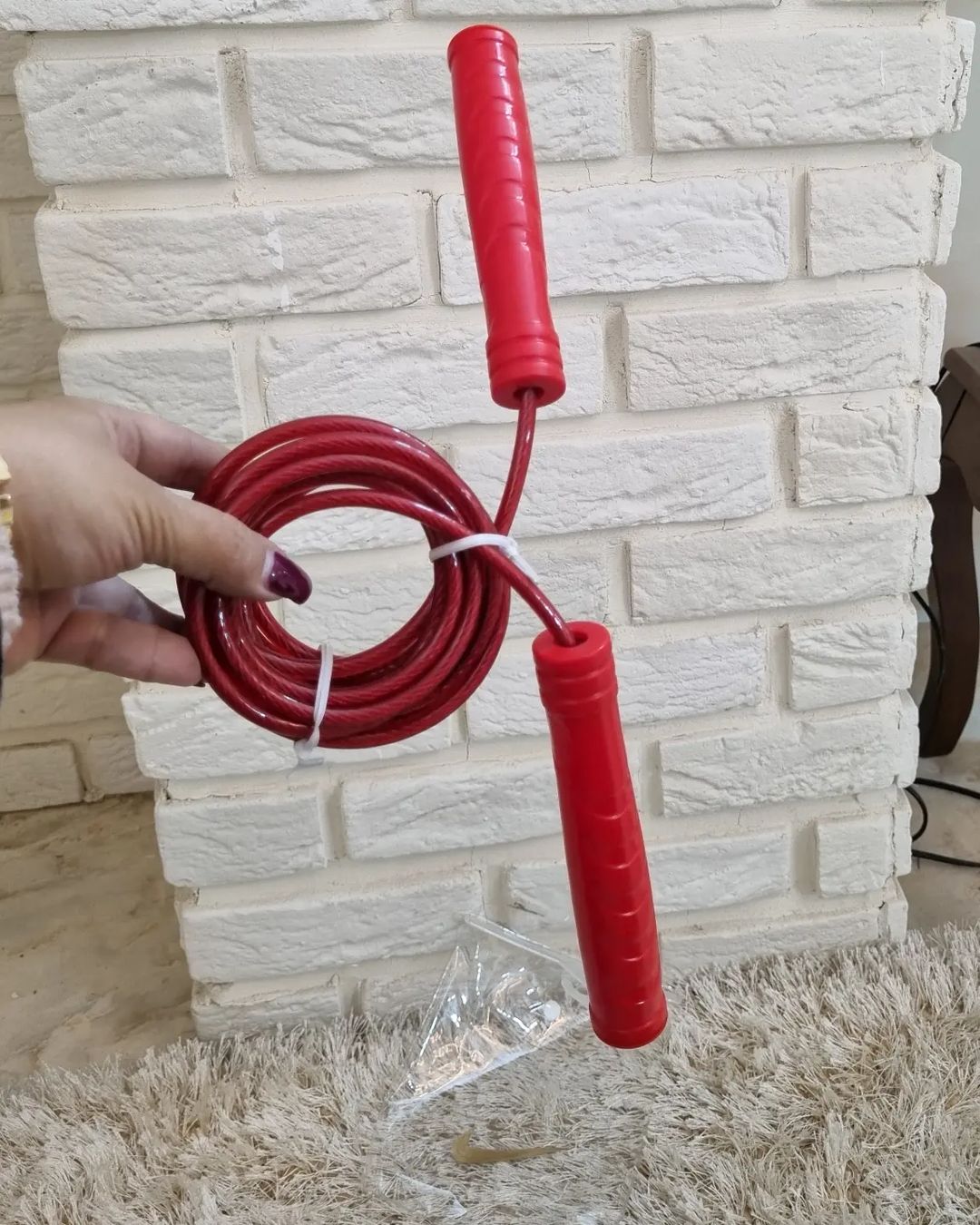 طناب ۳ متری دسته پلاستیکی عاج دار