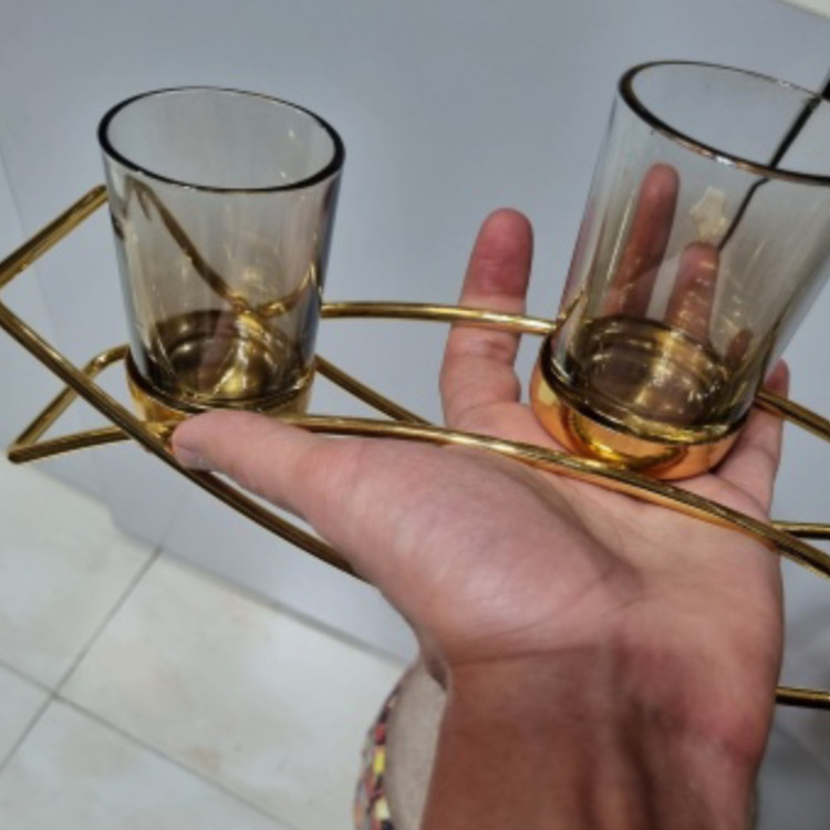 جا شمعی وارمر خور 5 شعله فلزی کد 909