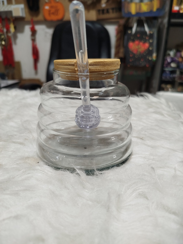 عسل خوری شیشه و چوب کد B104