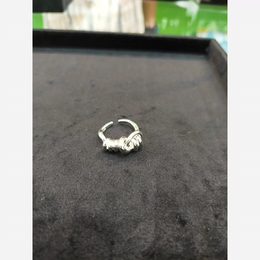 انگشتر روکش نقره گره پیوسته c29039