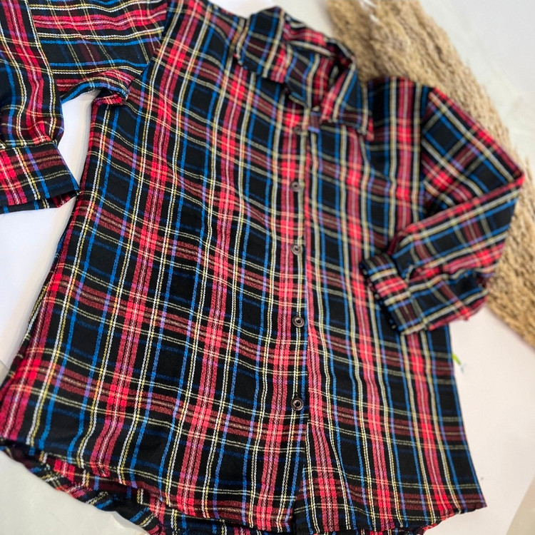 شکت چهارخانه زنانه و مردانه مدل MN107 تا سایز ۵۰