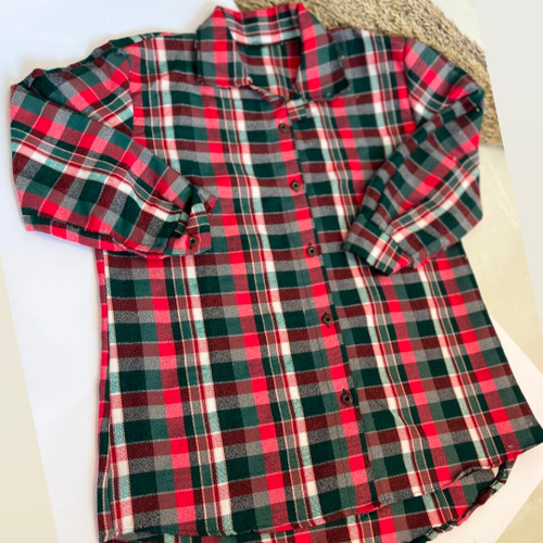 شکت چهارخانه زنانه مدل MN1014 فریسایز تا ۵۰