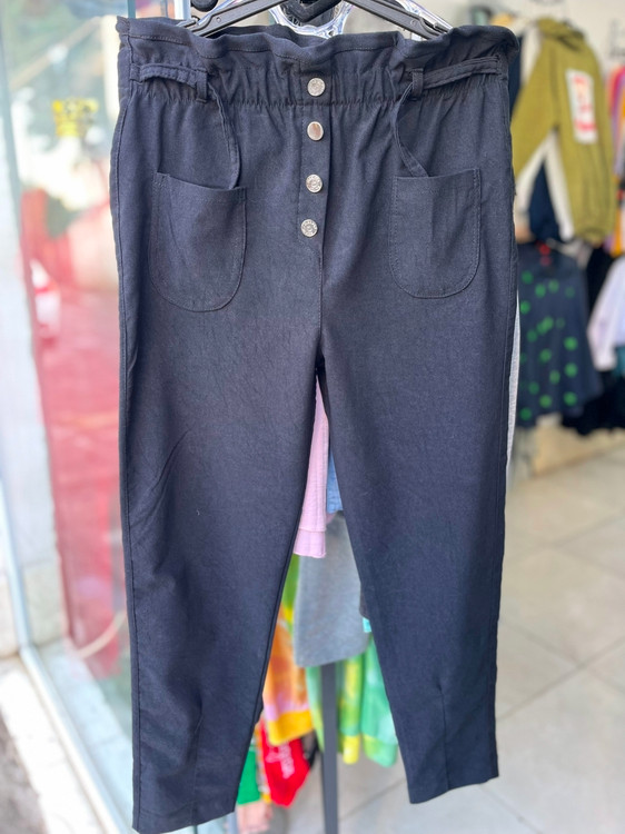 شلوار زنانه ماماستایل کتان کش مدل MN1016 – رنگ مشکی