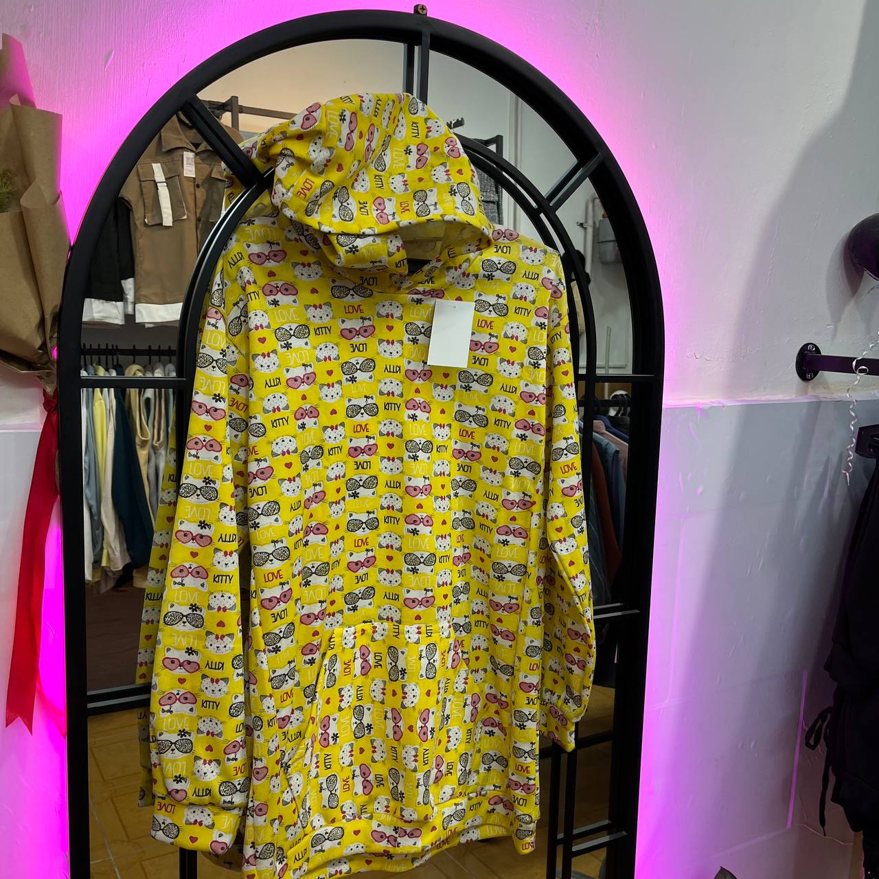 هودی کلاهدار طرح پیشی جنس اسپان مدل MN1031 (سایز ۳۸ تا ۴۸)