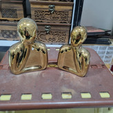 مجسمه دکوری تفکر جفتی طلایی کروم آبکاری سرامیکی مدل CN102