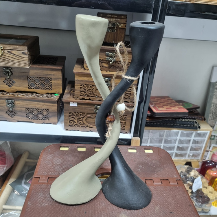 جاشمعی دکوری جفتی پیچیده مدرن پلیاستری مدل CN104