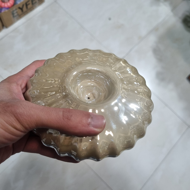 جاشمعی دکوری سرامیکی آبکاری کروم رنگ لاستر مدل CN106