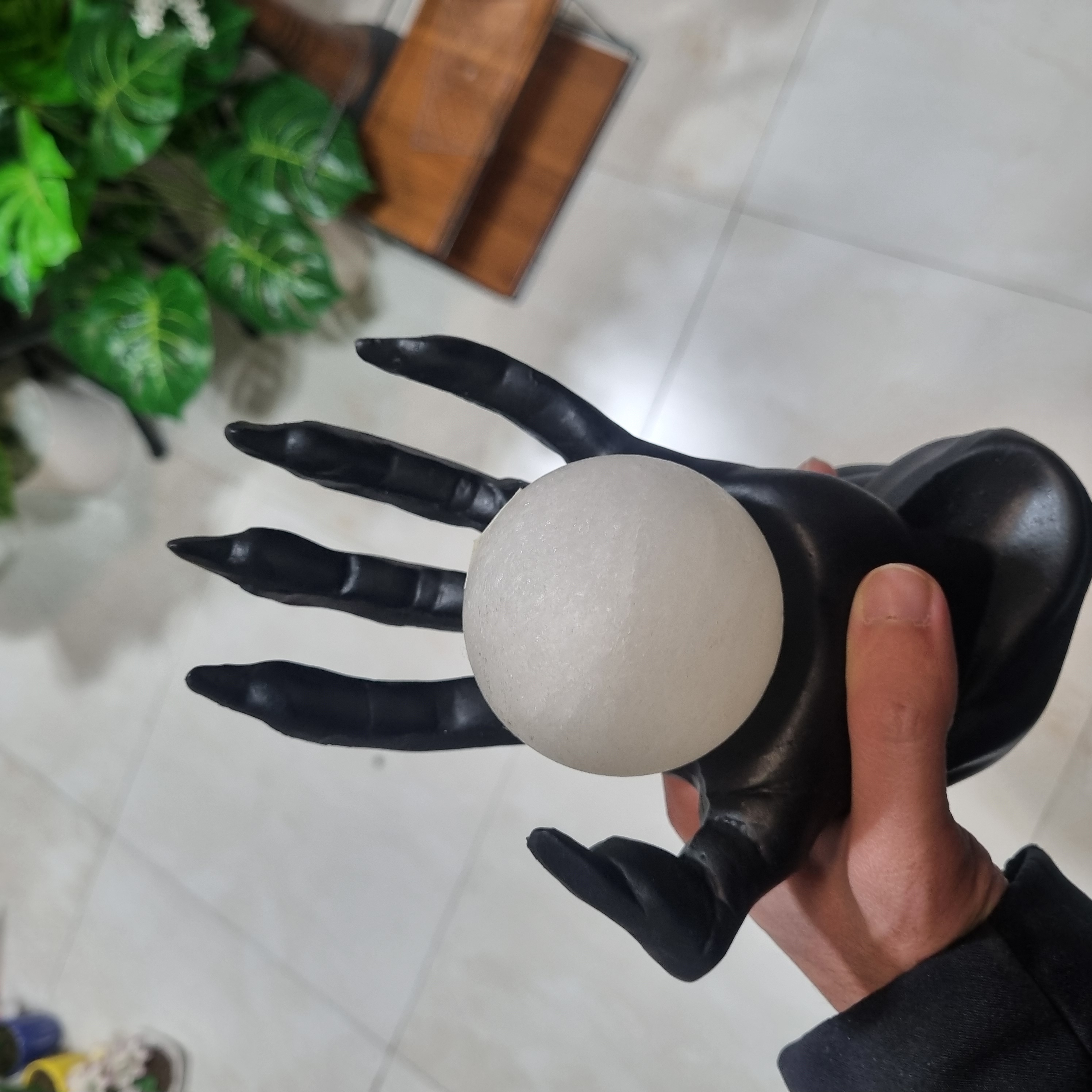 آویز جواهرات دکوری دست چراغدار با سنگ نمک مدل CN109