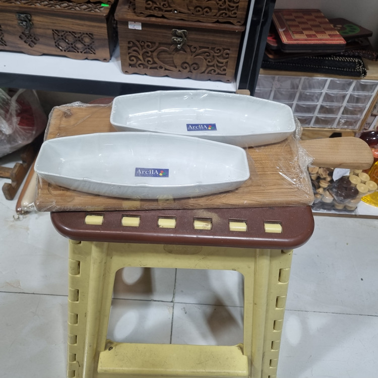 ست اردورخوری سرامیکی پایه چوبی آرکیلا مدل CN1010