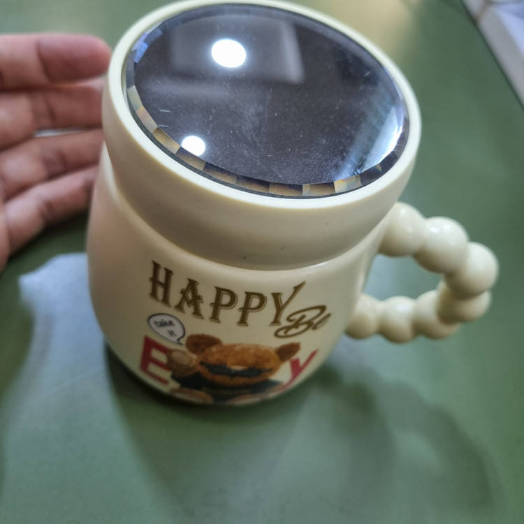 ماگ دکوری درب آینهای طرح خرس Happy Be Every Day کد CN1030