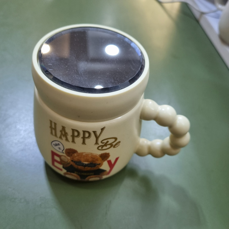 ماگ دکوری درب آینهای طرح خرس Happy Be Every Day کد CN1030