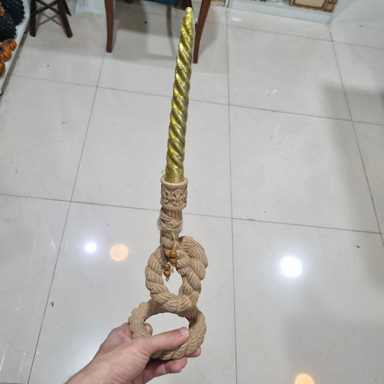 جاشمعی طرح ریسمان همراه شمع کد BM107
