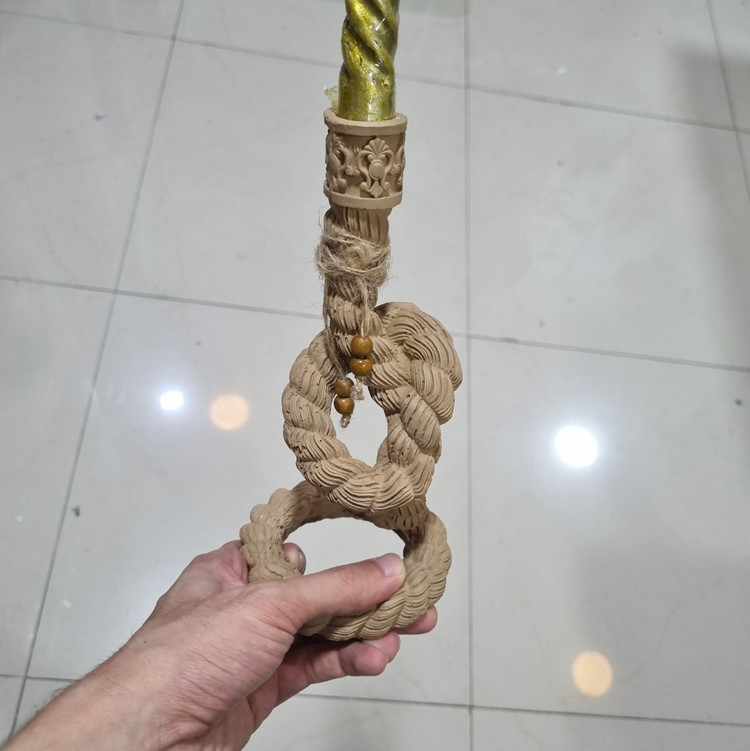 جاشمعی طرح ریسمان همراه شمع کد BM107