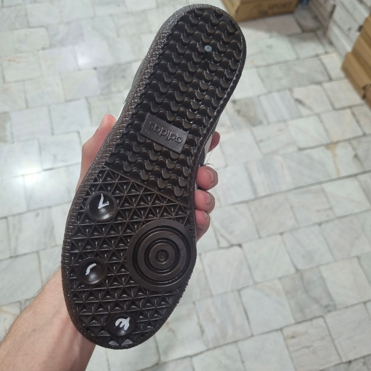 کفش ونس سه خط سامبا زنانه مشکی سفید کد BB1015