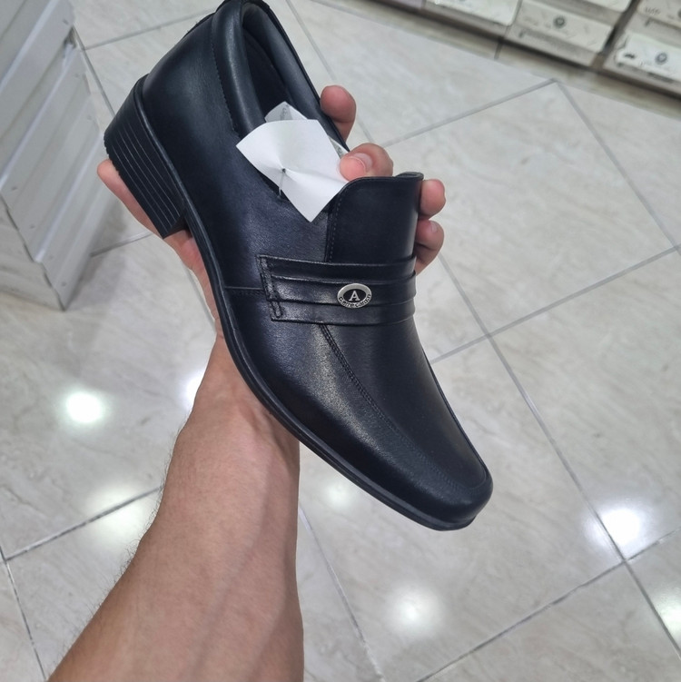 کفش مردانه مشکی طرح A روزمره و مجلسی چرم کد BJ103