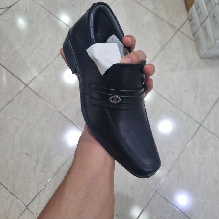 کفش مردانه مشکی طرح A روزمره و مجلسی چرم کد BJ103