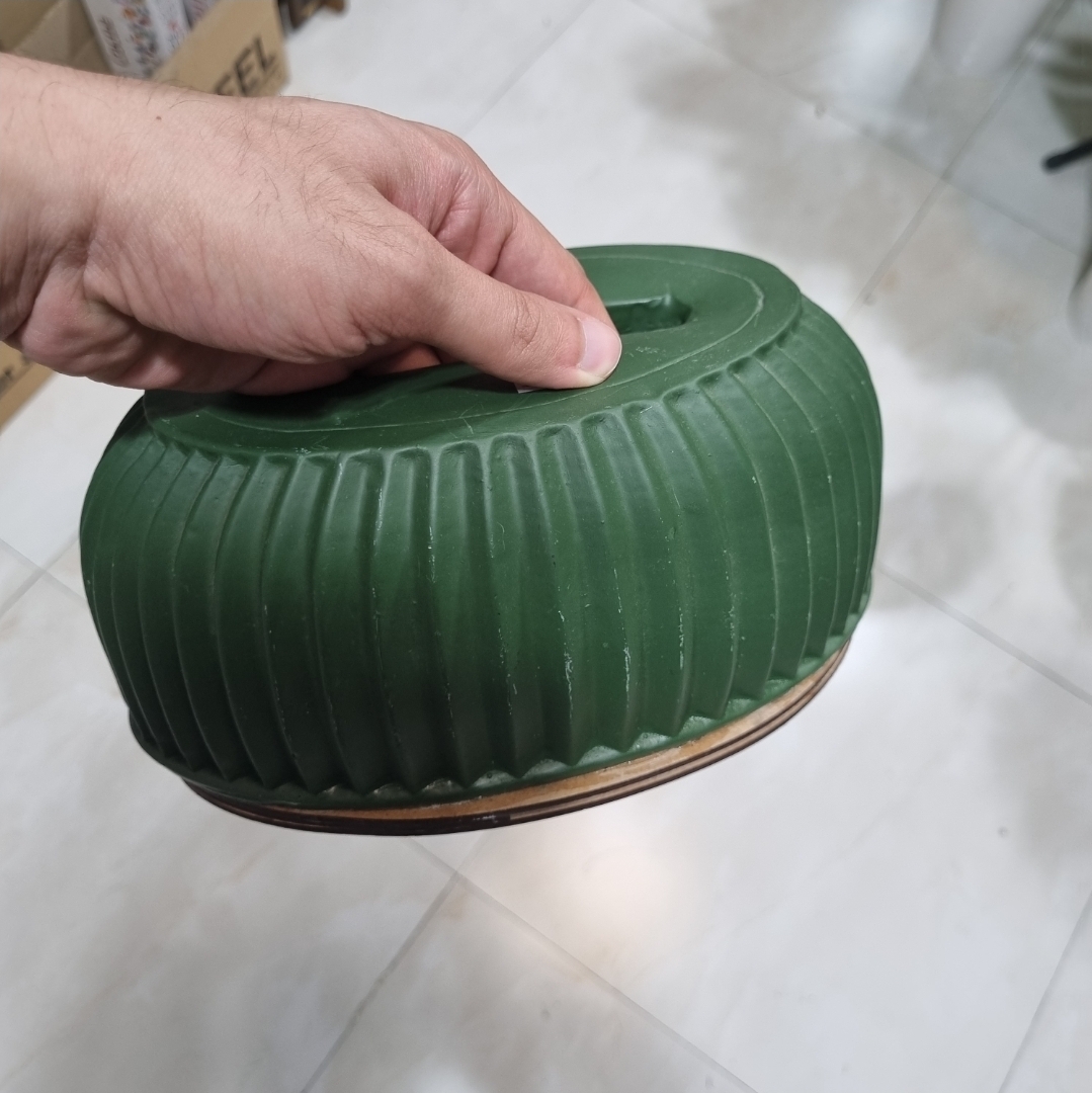جادستمالی طرح پرده ای سبز کد BN106