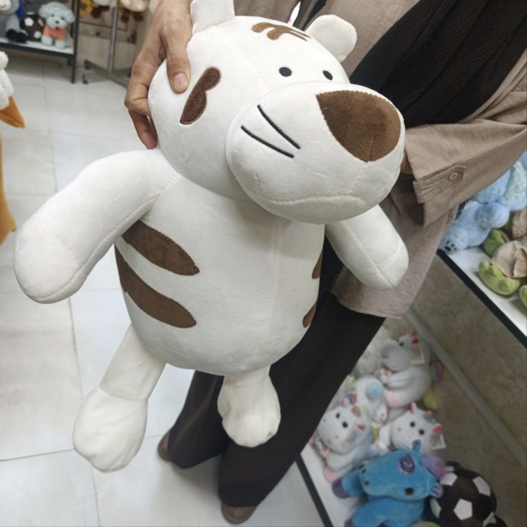 عروسک ببر سفید شکلاتی کد GZ2068